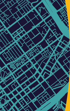 An abstract map representing geographic information system mapping.
