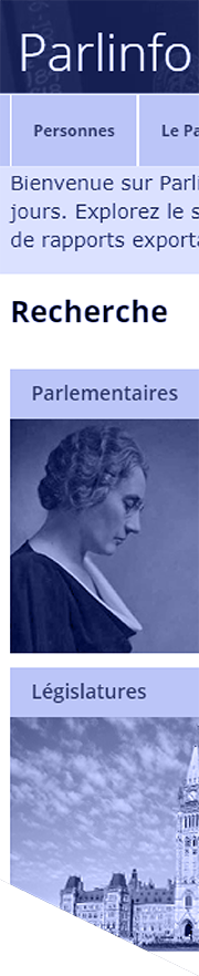 Extrait de la page d&rsquo;accueil du site Parlinfo