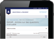 Image d&rsquo;un &eacute;cran de tablette pr&eacute;sentant la page d&rsquo;accueil de Radar avec le nombre d&rsquo;abonn&eacute;s qui s&rsquo;&eacute;l&egrave;ve &agrave; 824.