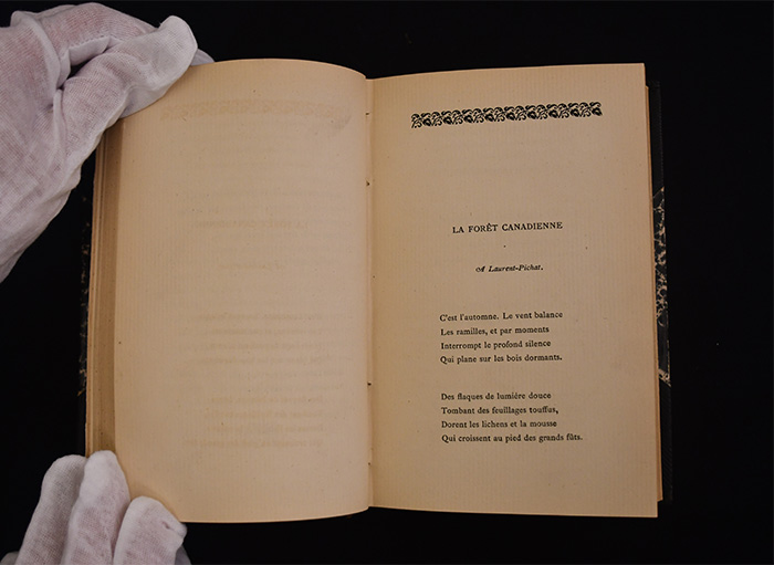 The poem “La forêt Canadienne” 