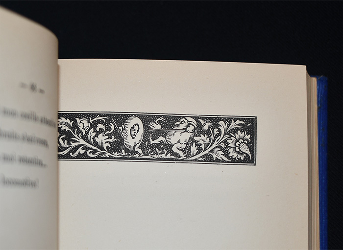 Black and white decorative headers at the beginning of a poem