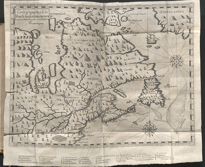 A map depicting the Northeastern North American coast and interior