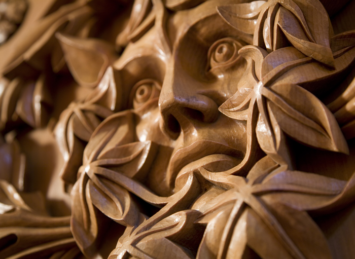 Green Man, close-up