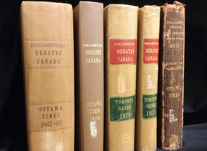 Tranche des livres « Scrapbook Debates » du Parlement du Canada