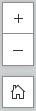 Partial image of a plus sign, a minus sign and a symbol of a house.